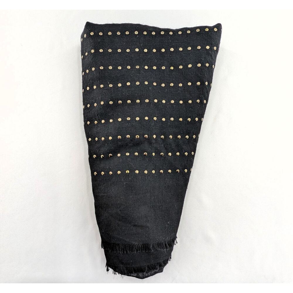 Lulla Collection By Bindya Black Studded Scarf - Picture 4 of 11